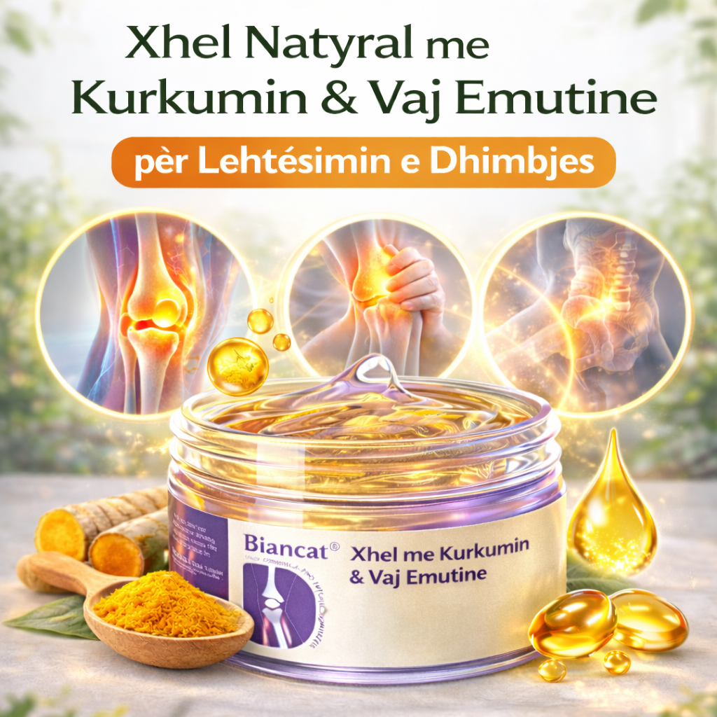 Xhel Natyral me Kurkumin & Vaj Emutine për Lehtësimin e Dhimbjes